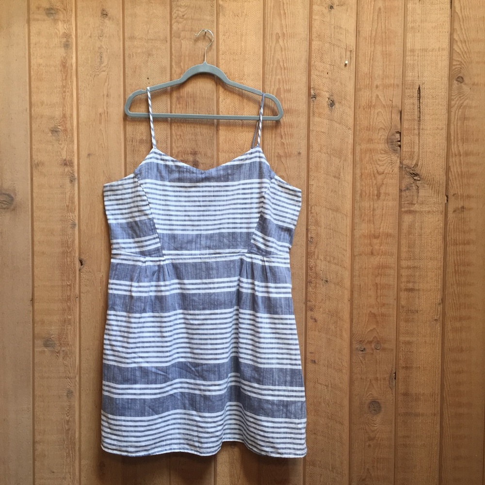 Old Navy Striped Cotton Dress Nautical Vacation Coastal Womens Size XXL